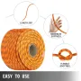 9/16 tommer dobbelt fletning polyester reb 200 ft nylon trækket