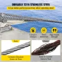 316 kabel i rustfrit stål, 500ft rustfrit stål trådtov med 5/32
