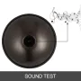 Ed Hand Pan i D -mindre 9 Noter Steel Hand Drum + Soft Hand Pan