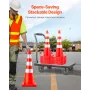 Sikkerhedskegler Trafik kegler 6 x 36 "Orange Reflekterende