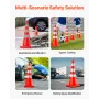 Safety Cones, 6 x 36\" Traffic Cones, PVC Orange Construction Cones, Reflective Collars Traffic Cones with Weighted Base Used fo