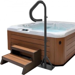 Boblebad greb, 360 roterbar spa-side gelænder med 48 "-63" justerbar højde, rust-bevis aluminium spa trin boblebad hånd
