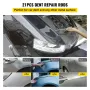 Rods Dent Removal Kit, 21 Pcs Paintless Dent Repair Rods, Stainless Steel Dent Rods, Whale Tail Dent Repair Tools, Professional 