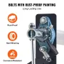 Hand Crank Tarp Roller Kit, 64" to 104" Wide, Aluminum Alloy, Manual Cab Level Dump Truck Tarp Roller with 7" Sponge-Wrapped Han