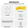 Hand Crank Tarp Roller Kit, 64 "til 104" bred