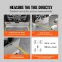 Wheel Alignment Tool, 2-Pack Alignment Tool Toe Plates, Stainless Steel Toe Angle Measurement Tool Plate, 4 Alignment Rods and M
