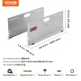 Wheel Alignment Tool, 2-Pack Alignment Tool Toe Plates, Stainless Steel Toe Angle Measurement Tool Plate, 4 Alignment Rods and M