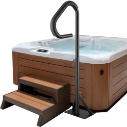 Boblebad greb, 360 roterbar spa-side gelænder med 35 "-57" justerbar højde, rustbeskyttet aluminium spa trin boblebad hånd
