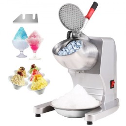 Electric Ice Crusher Machine 220 Lbs/Hr Snow Cone Maker Shaved Ice 300W