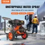 Gas Pressure Washer, 4400 PSI 4.0 GPM, Gas Powered Pressure Washer with Copper Pump, Spray Gun and Extension Wand, 5 Quick Conne