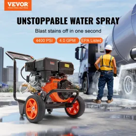 Gastrykskive, 4400 psi 4,0 gpm, gasdrevet trykskive med