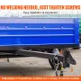 Adjustable Trailer Coupler and 5-Position Channel Bracket Kit, 2-5/16" Hitch Ball, 15000 lbs Capacity, Heavy Duty Cast Channel-M