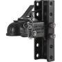Adjustable Trailer Coupler and 5-Position Channel Bracket Kit, 2-5/16" Hitch Ball, 15000 lbs Capacity, Heavy Duty Cast Channel-M