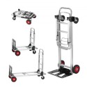 Aluminum Hand Truck, 2 in 1, 400 lbs Load Capacity, Heavy Duty Industrial Convertible Folding Hand Truck and Dolly, Utility