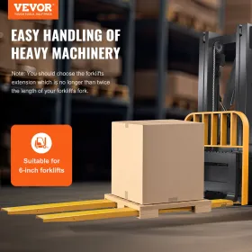 Pallet Fork Extensions, 96" Length 6.5" Width, Heavy Duty Carbon Steel Fork Extensions for Forklifts, 1 Pair Forklift