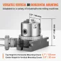 Rotary Table for Milling Machines, 100 mm, Horizontal Vertical Model Precision Milling Rotary Table, with 80 mm 3-Jaw Chuck M10 