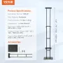 Poster Stand, Adjustable Height Up to 1905 mm, Double-Sided Heavy Duty Pedestal Sign Holder, Floor Standing Sign Holder Banner S