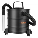 Ash støvsuger, 20 l med 1200W kraftfuld suge, Ash Vac Collector med 1,2 m fleksibel slange og hjul, til pejse,