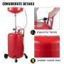 Waste Oil Drain Tank 80 L Portable Oil Drain Air Operated Drainer Oil Change, Oil Drain Container, Fluid Fuel Transfer Drainage 