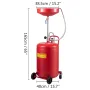 Waste Oil Drain Tank 80 L Portable Oil Drain Air Operated Drainer Oil Change, Oil Drain Container, Fluid Fuel Transfer Drainage 