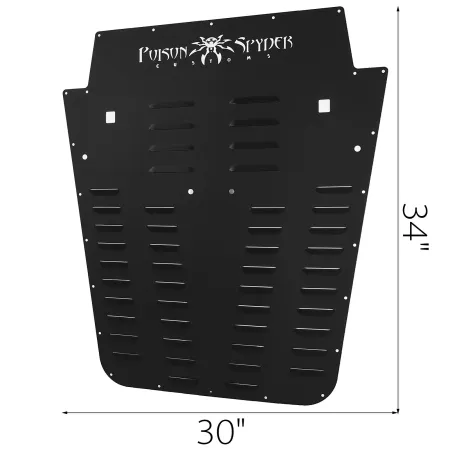 Vented Hood Louver Black Powder Coat Front Liner for 2013-2017 Jeep Wrangler JK