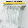 23.6" x 4.5" x 3.1" Stainless Steel Decorative Waterfall Pool Fountain For Garden Pond Indoors And Outdoors