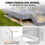 203.2x203.2mm Post Base, 1Pcs Stainless Steel Adjustable Post Anchor Bracket(Internal 198 x 185), Adjustable Post Base for Pavil
