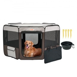 Foldable Pet Playpen, 46 inch Portable Dog Playpen, Crate Kennel for Puppy, Dog, Cat, Premium Waterproof 600D Oxford Cloth,