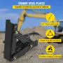 18\" Backhoe Thumb, 1/2\"" Teeth Thickness Heavy Duty Excavator Thumb, Black Steel Weld On Thumb Attachments with 12mm Bolt-On D