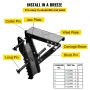 18\" Backhoe Thumb, 1/2\"" Teeth Thickness Heavy Duty Excavator Thumb, Black Steel Weld On Thumb Attachments with 12mm Bolt-On D