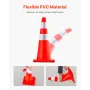 Safety Cones, 28 in/73 cm Height, 12 PCS PVC Orange Traffic Cone with 2 Reflective Collars and Weighted Base, Used for Traffic C
