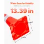 Safety Cones, 28 in/73 cm Height, 12 PCS PVC Orange Traffic Cone with 2 Reflective Collars and Weighted Base, Used for Traffic C