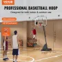 Basketball Hoop, 7,6-10 ft Justerbart Højde bærbart bagplade