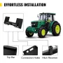 Universal Skid Steer Mount Plate 1/4" Thick Skid Steer Plate Attachment 3000LBS Weight Capacity Quick Attach Mount Plate Steel A
