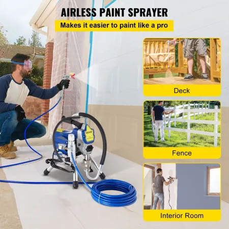 Luftløs vægmalingssprøjte 2200W Electric Sprayer Gun Kit, 22MPa