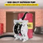 Luftdrevet dobbeltmembranpumpe, 1/2 i indløb og udløb