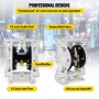 Air-Operated Double Diaphragm Pump, Inlet & Outlet, Polypropylene Body, 9.46 L/min, PTFE Diaphragm Pneumatic Transfer Pump for P
