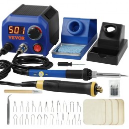 Træbrændingssæt 250 ~ 700 ° C Dual Pyrography Pen 23 Wire Nibs 5 Solid Points