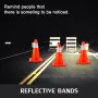 12Pack 18\" Traffic Cones, Safety Road Parking Cones PVC Base, Orange Traffic Cone with Reflective Collars, Hazard Construction 