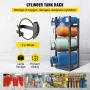 Refrigerant Tank Rack with 2x30lb and Other 3 Saving Space Cylinder Tank Rack 35x13x14-inch Refrigerant Cylinder Rack Gas Cylind