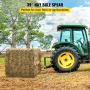 Pair Hay Spear 39" Bale Spear 3000 lbs Capacity, Bale Spike Quick Attach Square Hay Bale Spears 1 3/4", Red Coated Bale Forks, B