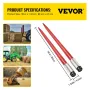 Par høspyd 39 "Bale Spear 3000 lbs Kapacitet, Bale Spike Quick