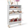 Shoe Cabinet with 3 Flip Drawers Shoe Storage Cabinet for Entryway Hallway