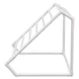 Poolhåndklædeholder, 8 bar, hvid, fritstående udendørs PVC