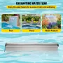 Waterfall Pool Fountain Rectangular & Led Strip Light 60 x 11.5 x 8 cm/23.6" X 4.5" X 3.1"