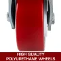 4 Pack 6 x 2 tommer Caster Wheels 2 Stive og 2 drejelige hjul