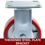 4 Pack 15.24 x 5.08 cm Caster Wheels 2 Rigid and 2 Swivel Casters with Side Brake Polyurethane Iron Core Plate 453.59 kg Capacit