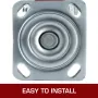 4 Pack 6 x 2 tommer Caster Wheels 2 Stive og 2 drejelige hjul