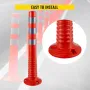 Trafik afgrænset, 6 pcs Posts Channelizer Cone, Delineator Post