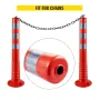 Trafik afgrænset, 6 pcs Posts Channelizer Cone, Delineator Post